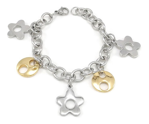 Pulsera Para Mujer Mágico Flor Mixta-plata