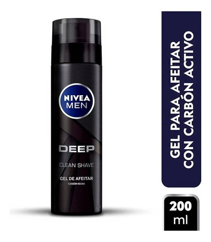 Gel Para Afeitar Nivea Men Deep Antibacterial Con Carbón Act