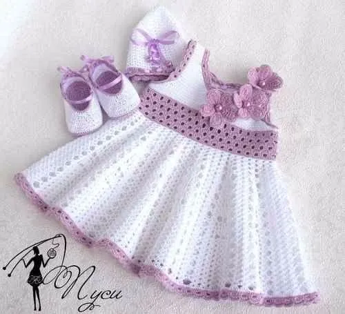 Ropa de bebe niña tejida a crochet sales
