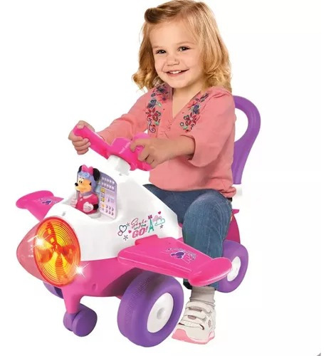 Avion Montable Infantil Minnie Mouse Con Luz Y Sonido