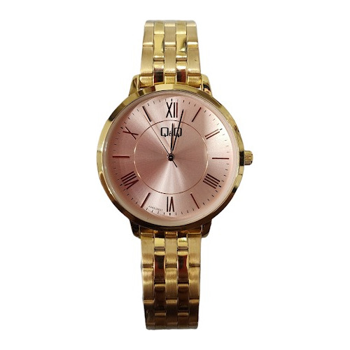 Reloj Para Mujer Q&q Original Dorado