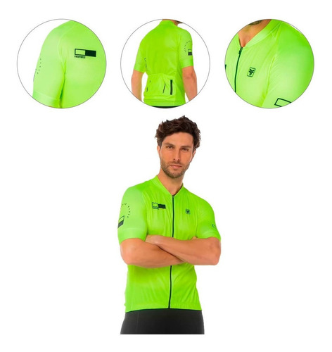Camisa Freeforce Masculina Sport Power Yellow Ciclismo