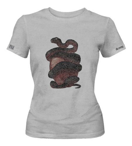 Camiseta Art Serpiente Roja Envolviendo Una Manzana Inp Ikgd