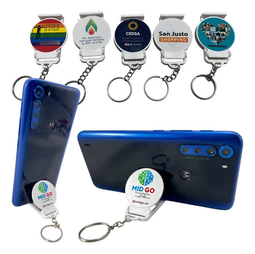 150u Llaveros Personalizables Apoya Celular Souvenirs