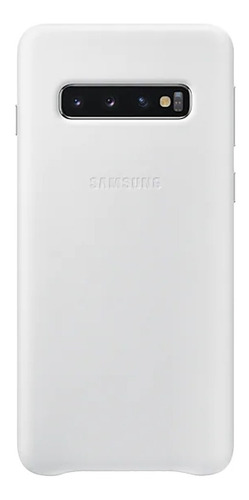 Capa Protetora Samsung Galaxy S10 Couro Branco