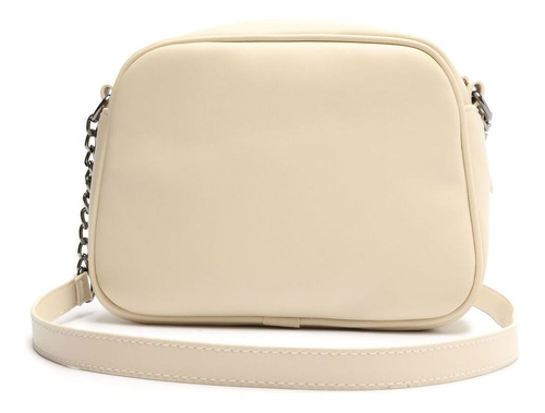 Imagem 4 de 7 de Bolsa Feminina Transversal Câmera Matelassê Creme - My Shoes