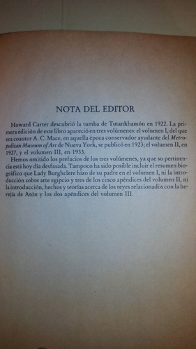 Howard Carter / La Tumba De Tutankhamón (Usado)