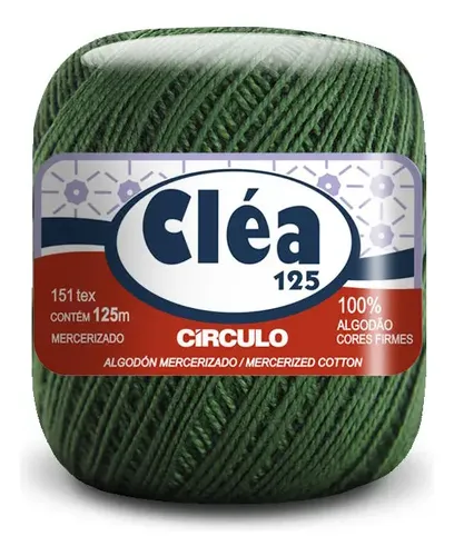 Fio/linha Cléa 125 Metros 100% Algodão Merc Novelo Pequeno Cor