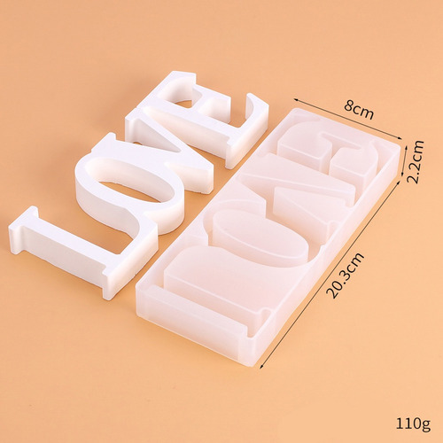 Imagen 8 de 8 de Love - Molde De Silicona Para Manualidades (20,3 X 8 X 2,2 C