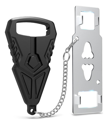 Seguridad De Cerradura De Puerta Portátil, Pestillo De De De Negro.