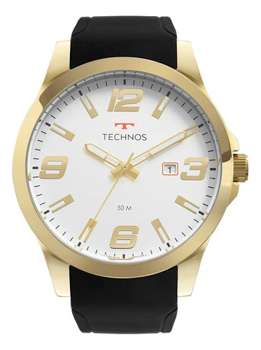 Relógio Esportivo Masculino Technos Preto Original Silicone 