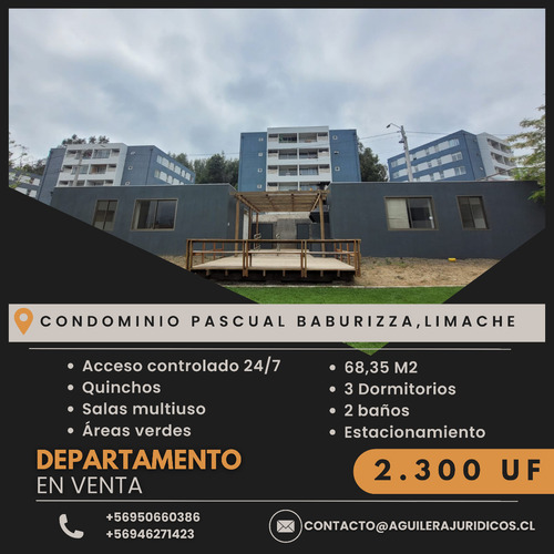 Dpto. 203 Block B, Condominio Pascual Baburizza, Limache