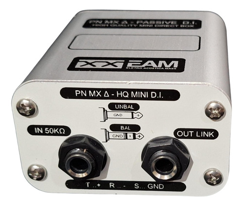 Mini Direct Box Pn Mx Delta Passivo 1 Canal Interface Audio