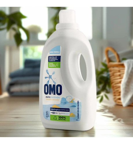 Sabão Líquido Omo Puro Cuidado 3l Kit Com 2 Unidades