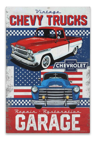 Open Road Brands Chevrolet Vintage Chevy Trucks Letrero D