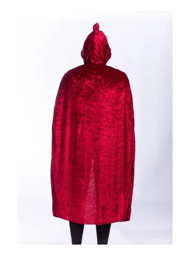 Capa Negra Capucha Unitalla Unisex Disfraz Vampiro Halloween