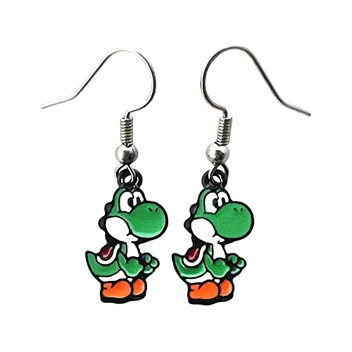 Aretes De Super Mario Metal Yoshi Princesa Peach Bowser