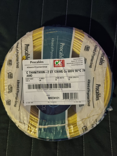 Procables 12awg  600v 90°c 7 Hilos