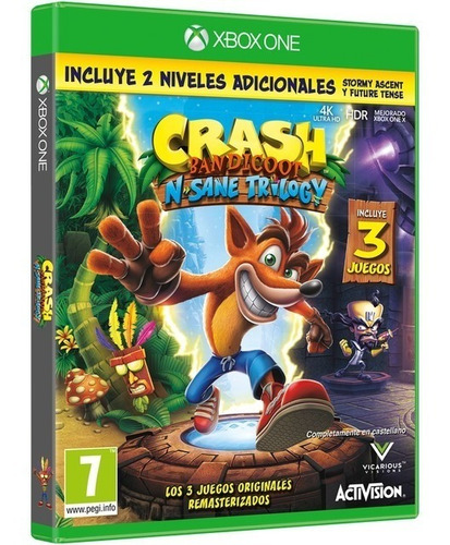 Crash Bandicoot Nsane Trilogy Xbox One Nuevo Sellado Fisico