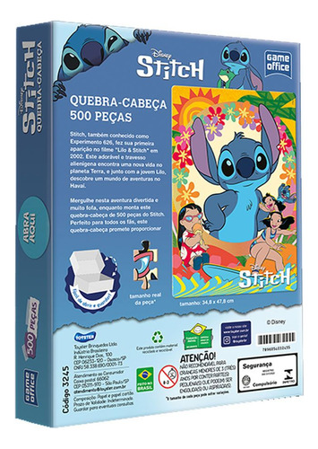Quebra Cabeça 500 Peças - Stitch E Lilo Disney - Toyster