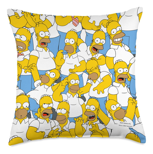 The Simpsons Homer - Cojin (18.0 X 18.0 in), Multicolor