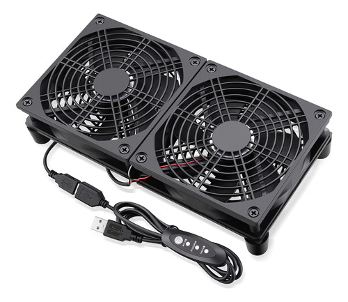 Gdstime Ventiladores Usb Duales De 4.724in 5 V, Ventilador D