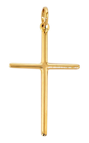 Colgante Cruz Grande Enchapado Oro 18 K