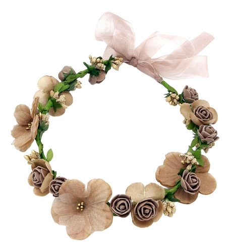 Corona De Flores Diadema Corona Floral Tocado De Novia Para