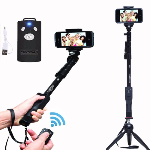 Monopod Selfie Stick Yunteng + Control + Tripode