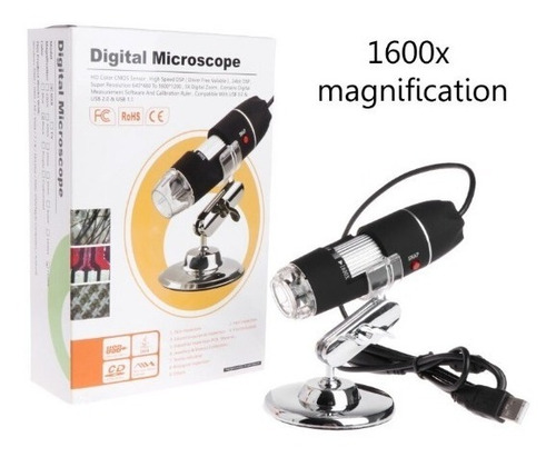 Tienda - Microscopio Digital X1600 Luz 8led Video - Hosal 