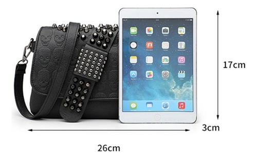 Descuento. Aplicable A: Bolso Mujer Remachado Negro