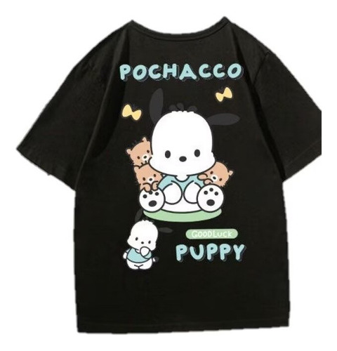 Camiseta De Manga Corta De Algodón Pochacco Puppy Cute Trend