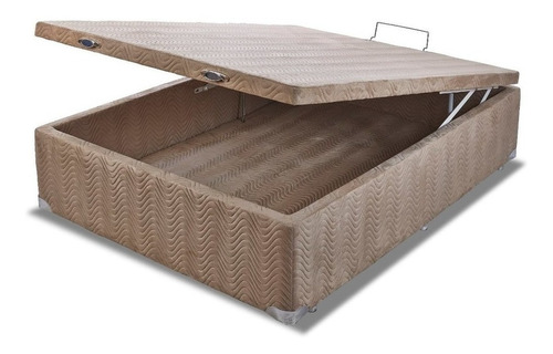 Cama Box Baul Sommier 2 Plazas Micro Fibra