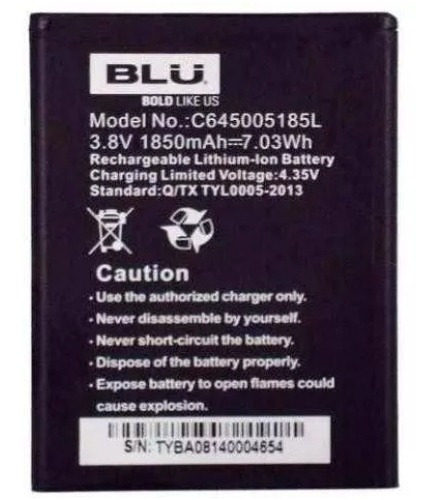 Bateria Pila Blu Studio Mini Lte X100 C645005185l 1850mah