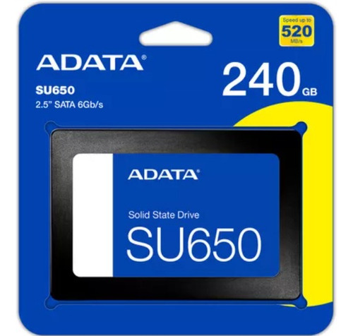 Disco Solido Ssd Adata 256gb Asu650 520/450mbps 3dnand 2.5  