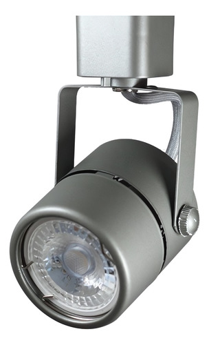 Spot P/ Trilho Usual 1xpar11 Gu10 Silver Metal - Sky-016sl