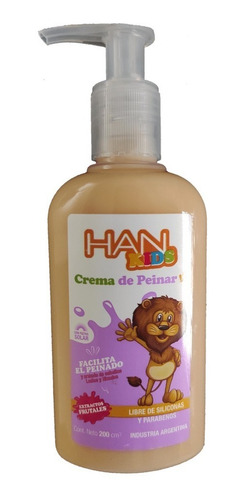 Crema De Peinar Han Kids Libre De Siliconas X 200 Ml
