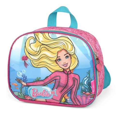 Lancheira Térmica Infantil Escolar Barbie Dreamtopia Meninas Cor Rosa Barbie Mergulhadora