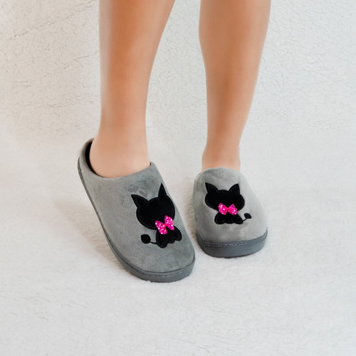 Pantuflas De Adorable Gato Niñas Y Adultos Confortables