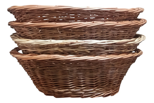 Canasto De Mimbre Panadería, Leñero De 80 Cm Marrón