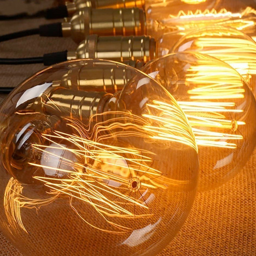 6 Foco Edison Vintage Globo Incandescente 40w G95 Dimeable