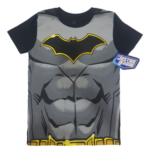 Playera Super Héroes Manga Corta Fresca Moda Licencias Niño