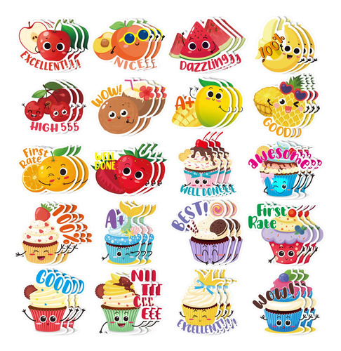 Pegatinas Scratch And Sniff Jetec, 300 Unidades, Para Niños
