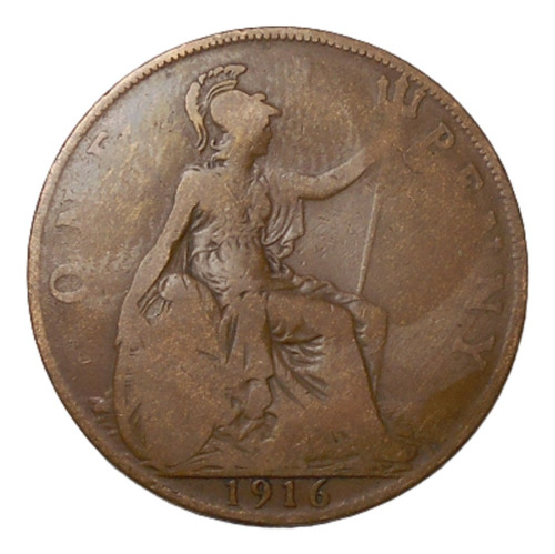 Gran Bretaña One Penny 1916 Georgivs V - Km#810