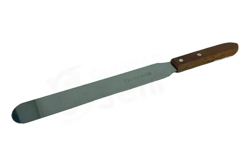 comprar Espatula De Acero Inoxidable Con Mango De Madera 20 Cm