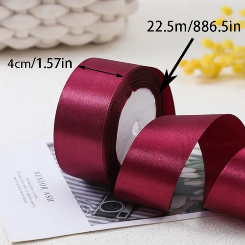 Z 5 Rollos Satinado Decoracion Colores Cintes 4cm 112.5