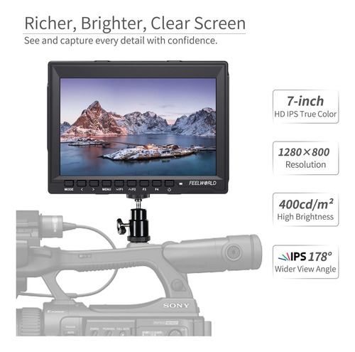 Monitor De Campo De Cámara Dslr Dslr De 7 Pulgadas Fwrworld