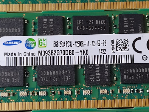 Imagem 1 de 5 de Memória Servidor Workstation Samsung 16gb 2rx4 Pc3l 12800r