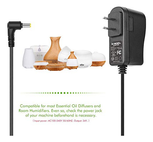 Adaptador 24v Para Difusores De Aceites Esenciales - 5.9ft