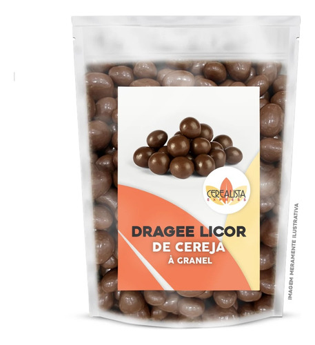 Dragee De Licor De Cereja Com Chocolate Suíço Ao Leite 500g